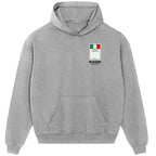 Italy Monopoly Card hoodie – close-up of white Italy Monopoly Card lettering and Players Couture logo on the chest