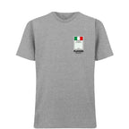 Italy Monopoly Card t-shirt – close-up of white Italy Monopoly Card lettering and Players Couture logo on the chest