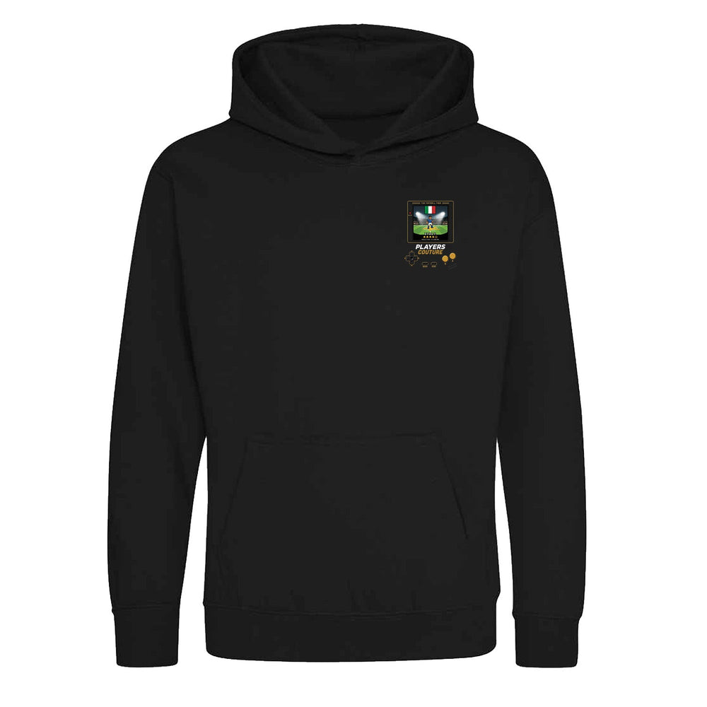 Italy World Cup 8-Bit Kids Hoodie retro gaming football design by Players Couture