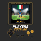 Italy World Cup 8-Bit Kids T-Shirt retro gaming football design by Players Couture