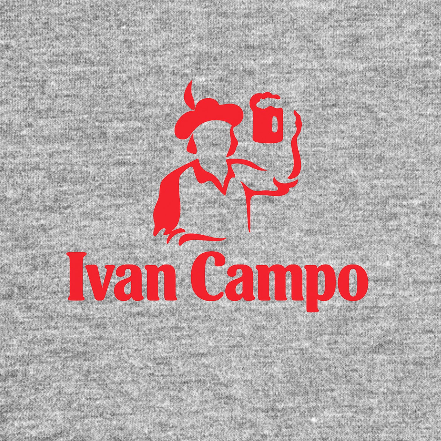 Ivan Campo Logo Players Couture Mens T-Shirt Gray