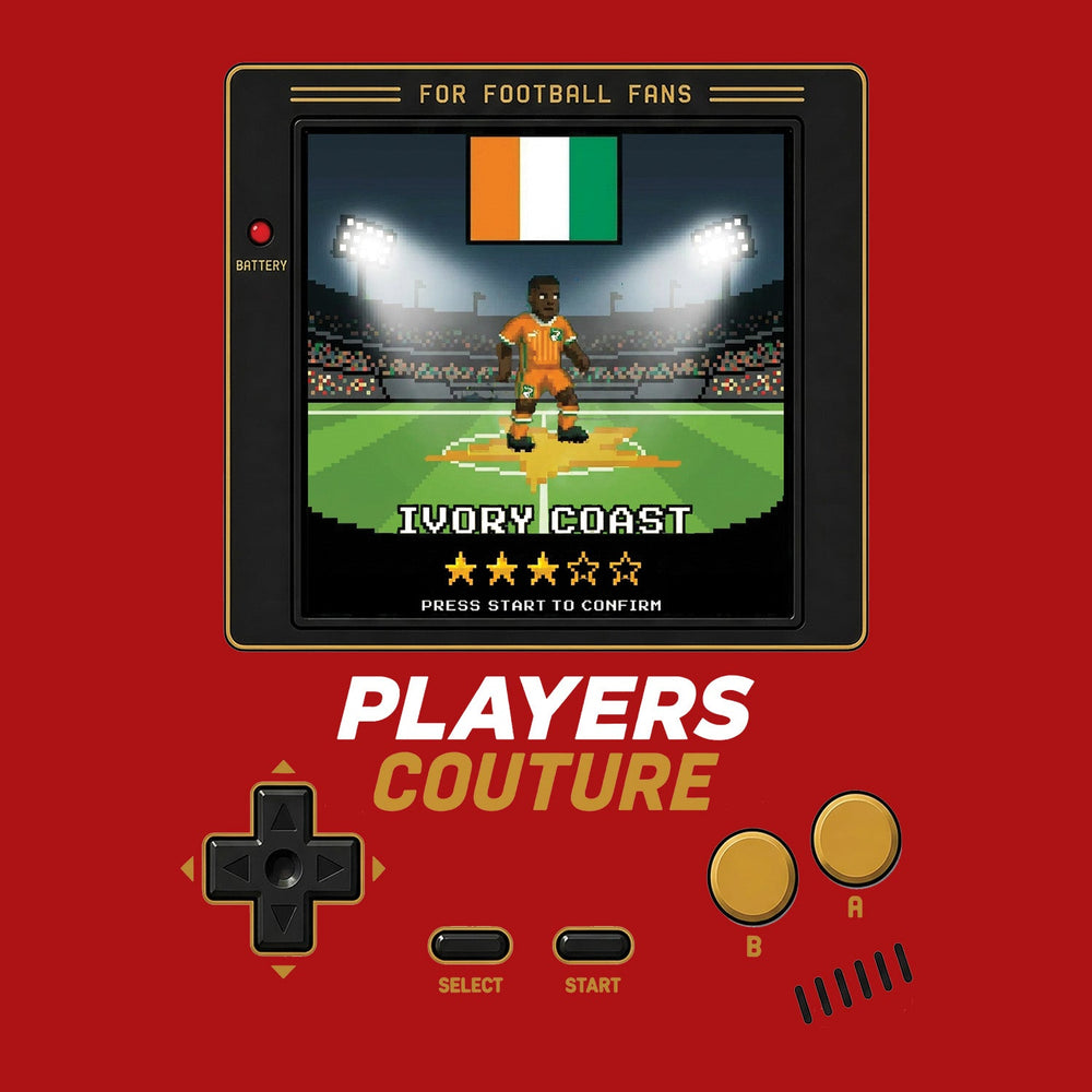 Ivory Coast World Cup 8-Bit Men's Hoodie retro gaming football design by Players Couture