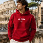 j-j-spaun name-print hoodie - red