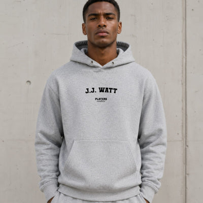 j-j-watt name-print hoodie - grey