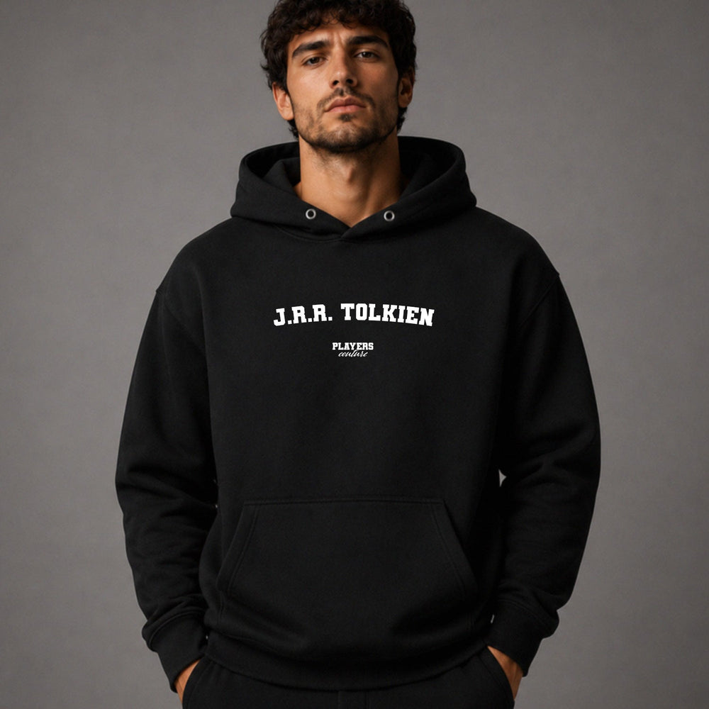 j-r-r-tolkien name-print hoodie - black