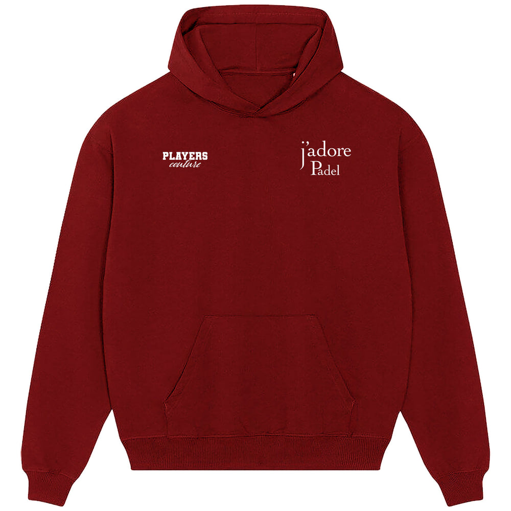 J'Adore Padel Logo Players Couture Men's Casual Hoodie Red
