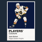 Jack Eichel Golden Knights Ice Hockey Icon Frame Men's T-Shirt – image 8