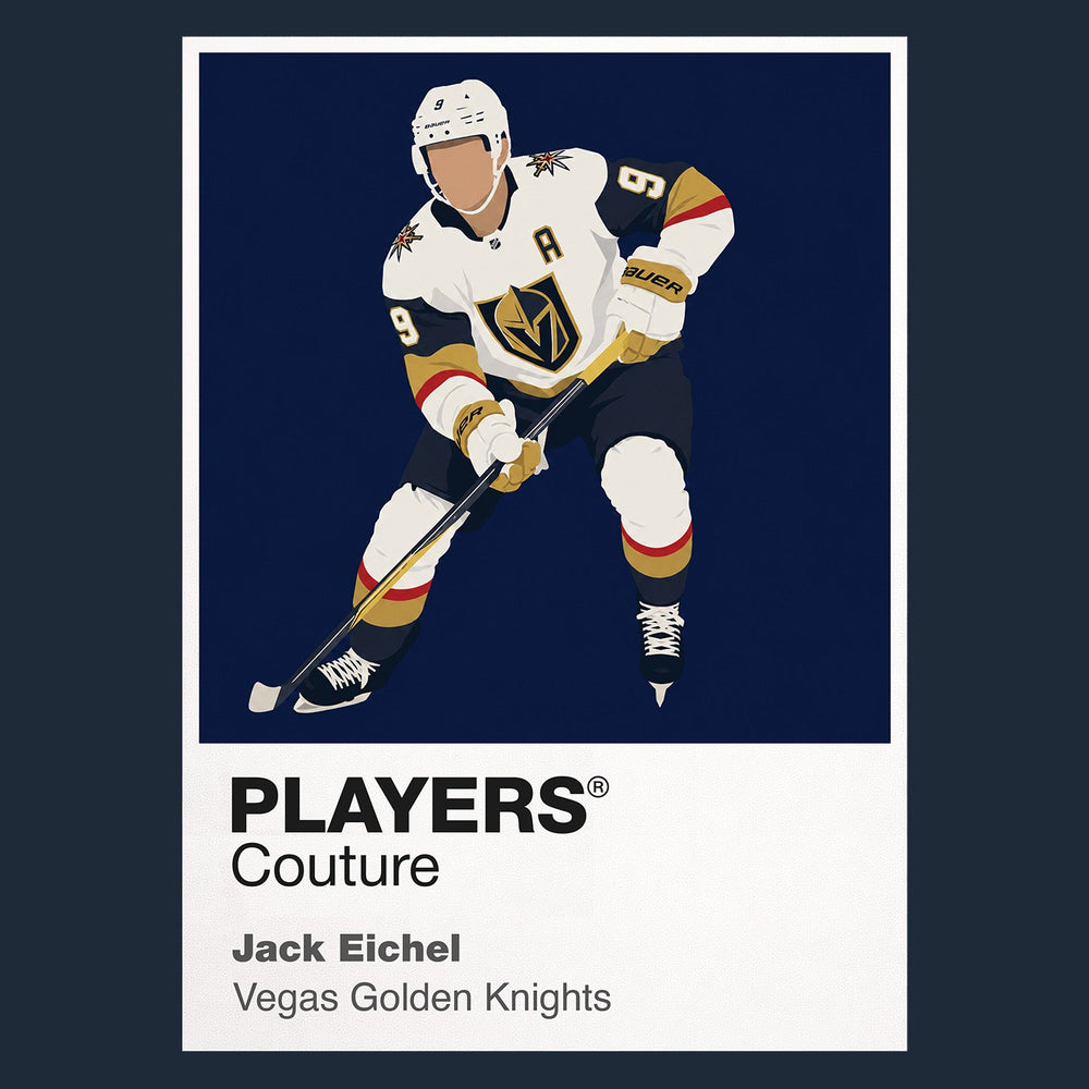 Jack Eichel Golden Knights Ice Hockey Icon Frame Men's Hoodie – image 1