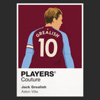 Jack Grealish Aston Villa Icon Frame Kids Hoodie — Black Artwork