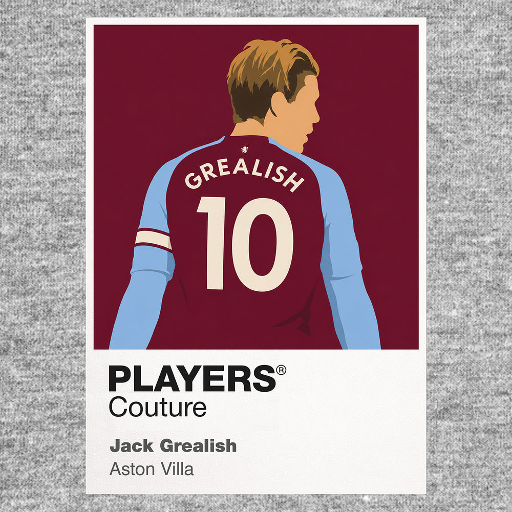 Jack Grealish Aston Villa Icon Frame — Gray