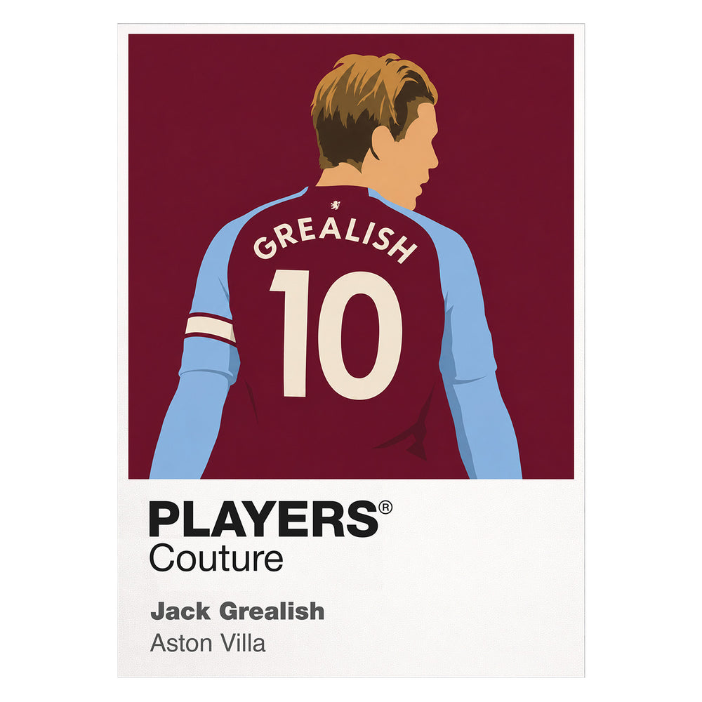 Jack Grealish Aston Villa Icon Frame — White