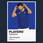 Jack Grealish Everton navy Icon Frame artwork detail