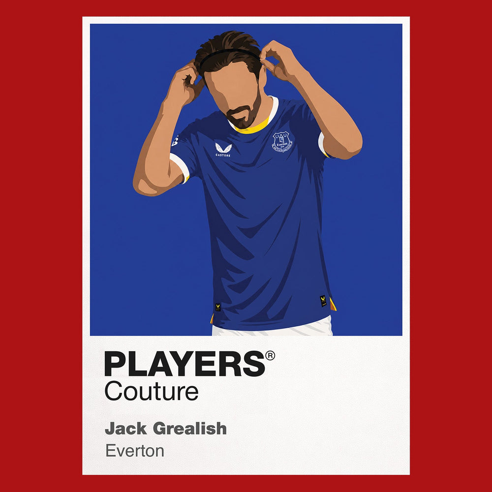 Jack Grealish Everton red Icon Frame artwork detail