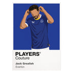 Jack Grealish Everton white Icon Frame artwork detail
