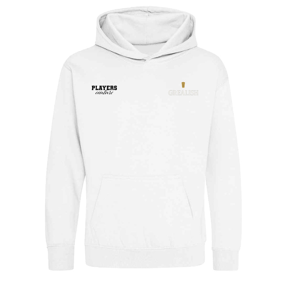 Jack Grealish Shinpad Logo Players Couture Kids Hoodie White