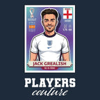 Jack Grealish World Cup Sticker Kids Hoodie – jack grealish navy Players Couture design