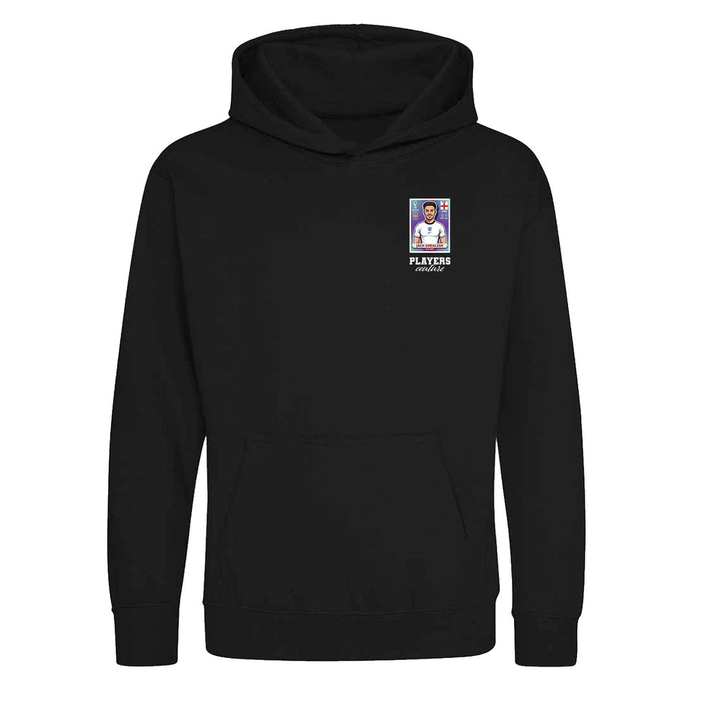 Jack Grealish World Cup Sticker Kids Hoodie – jack grealish sticker kids black hoodie Players Couture design