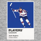 Jack Hughes USA Ice Hockey Icon Frame Men's T-Shirt – image 7