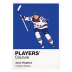 Jack Hughes USA Ice Hockey Icon Frame Men's T-Shirt – image 1