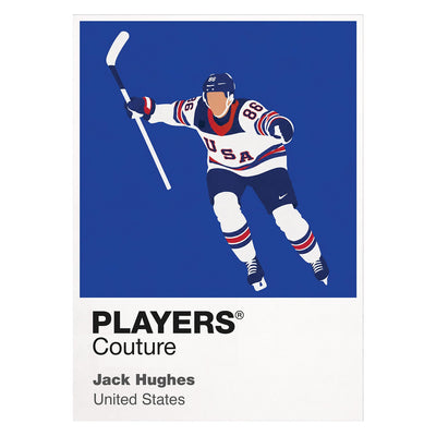 Jack Hughes USA Ice Hockey Icon Frame Men's T-Shirt – image 1