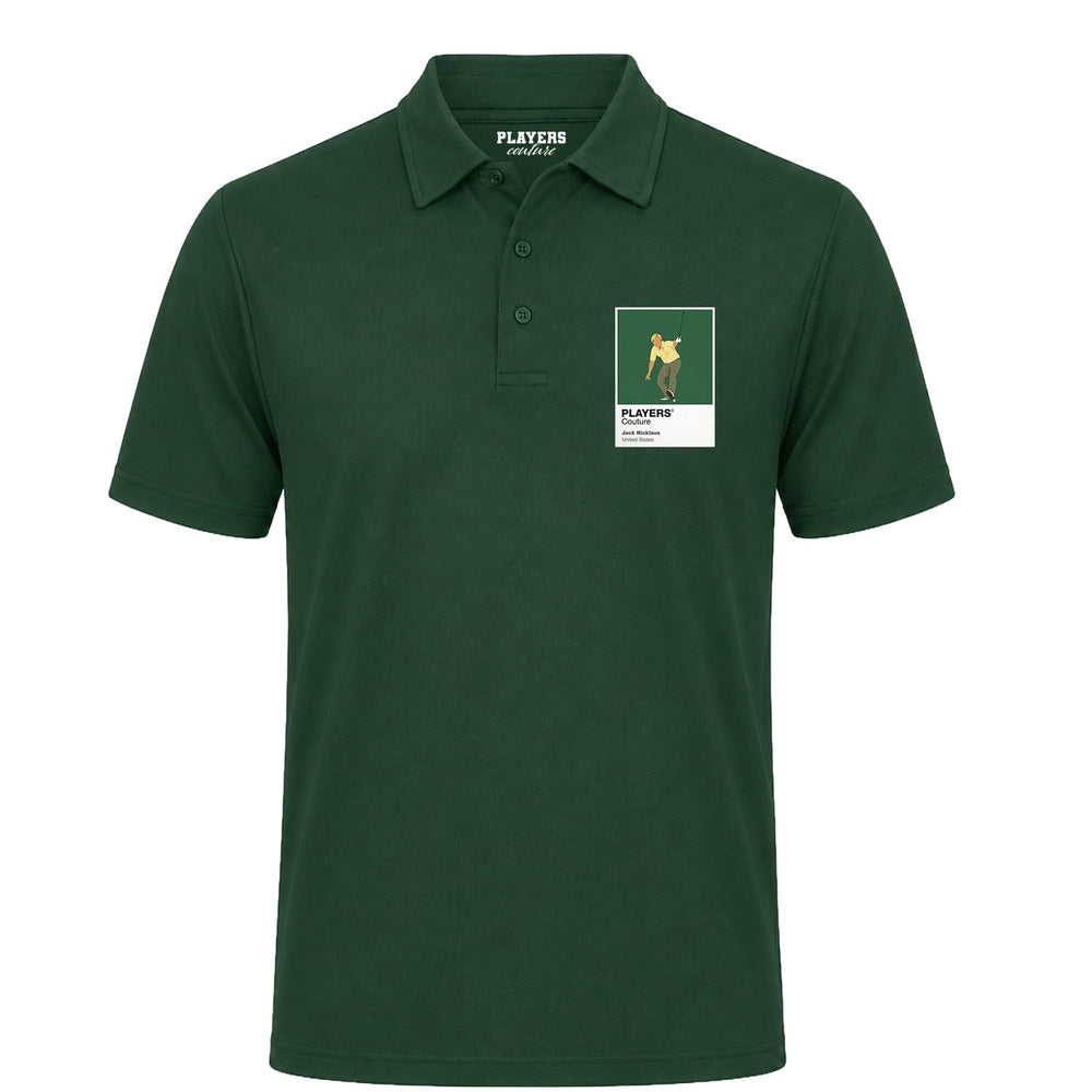 Jack Nicklaus Golf Icon Frame Men's Polo Shirt - Bottle Green