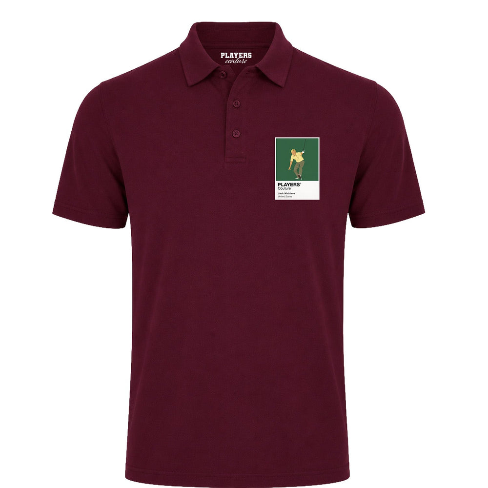 Jack Nicklaus Golf Icon Frame Men's Polo Shirt - Burgundy