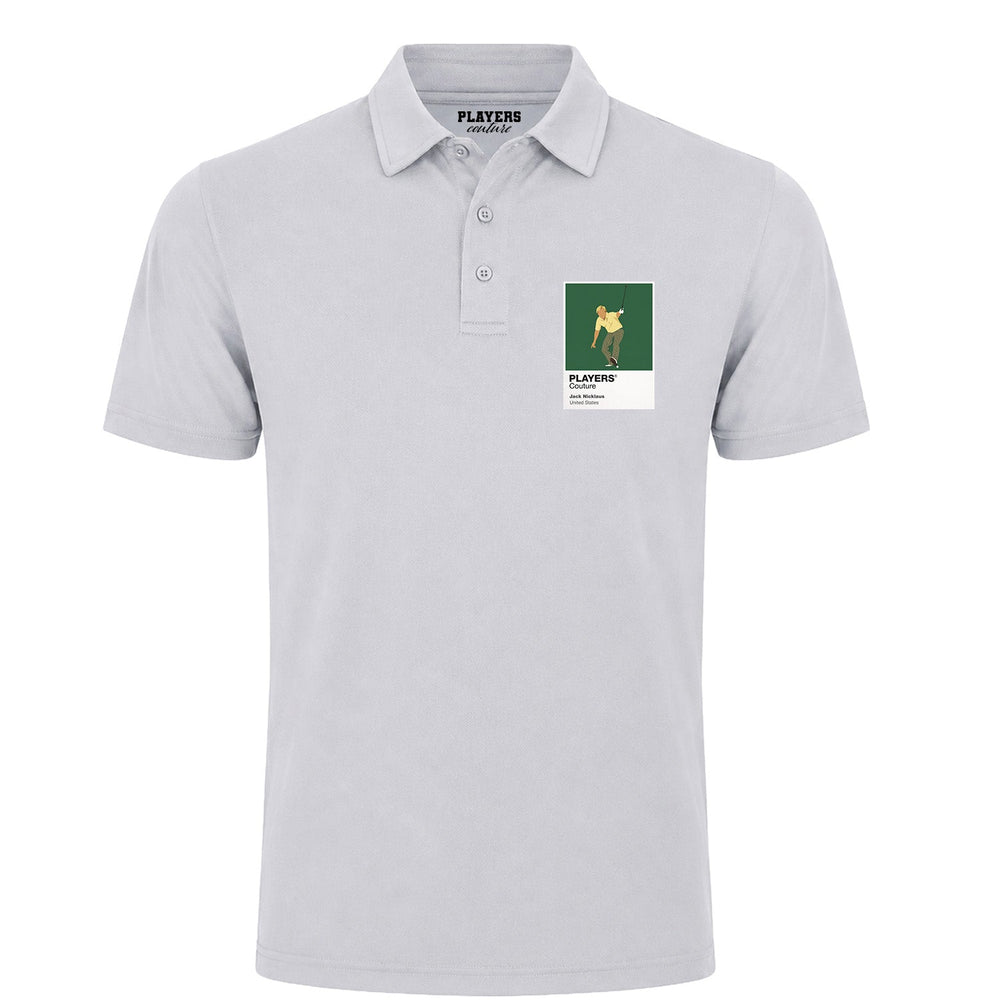 Jack Nicklaus Golf Icon Frame Men's Polo Shirt - Light Gray