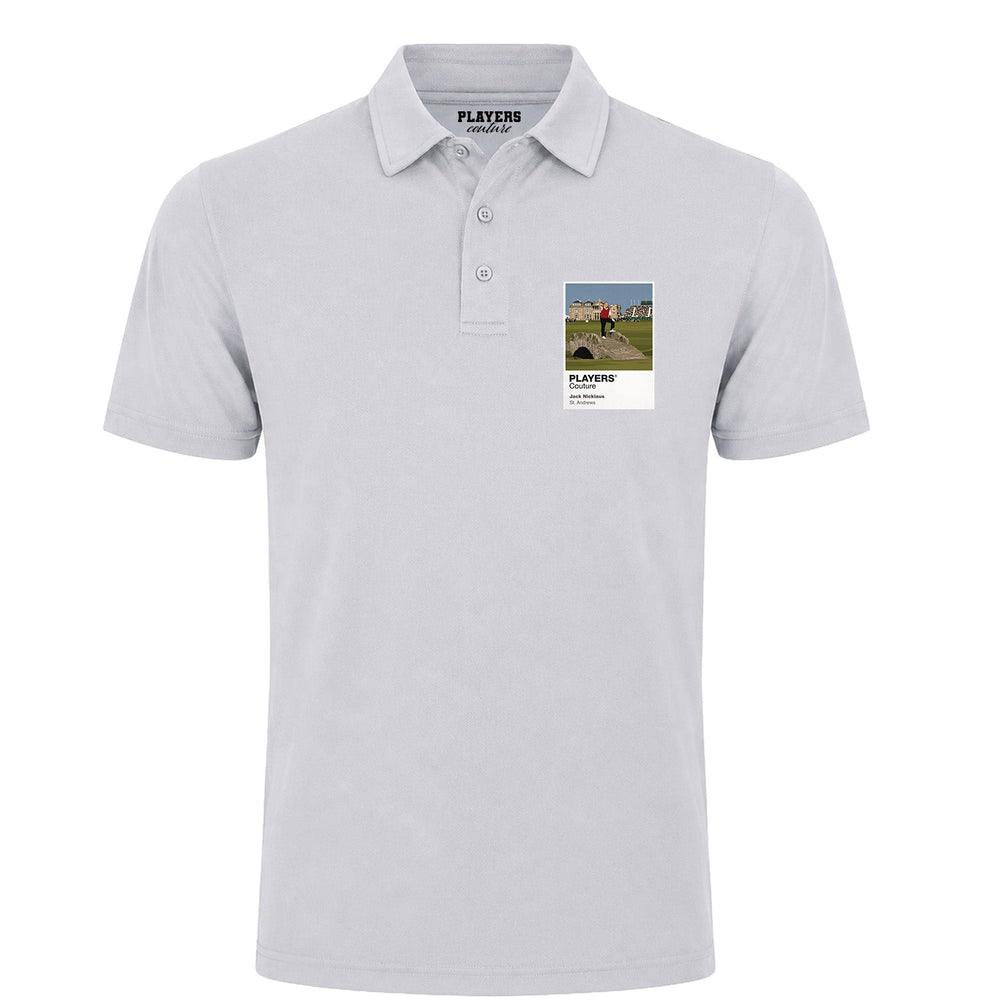 Jack Nicklaus St Andrews Golf Icon Frame Men's Polo Shirt – grey