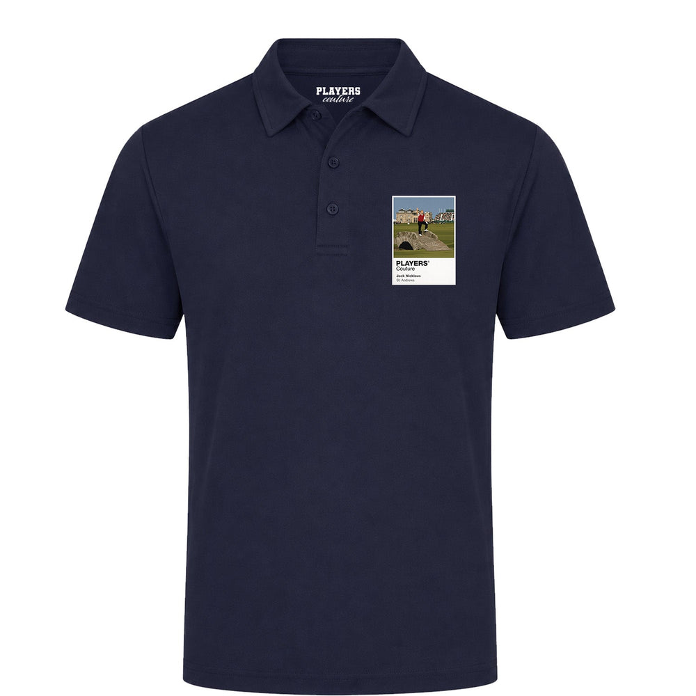 Jack Nicklaus St Andrews Golf Icon Frame Men's Polo Shirt – navy