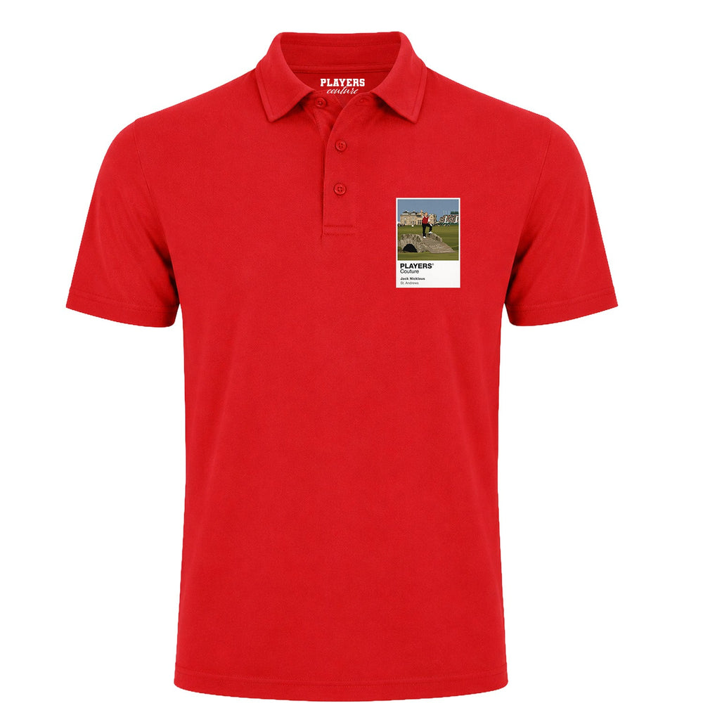 Jack Nicklaus St Andrews Golf Icon Frame Men's Polo Shirt – red