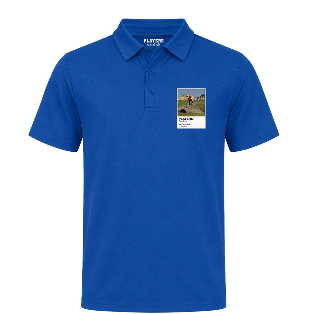 Jack Nicklaus St Andrews Golf Icon Frame Men's Polo Shirt – royal-blue