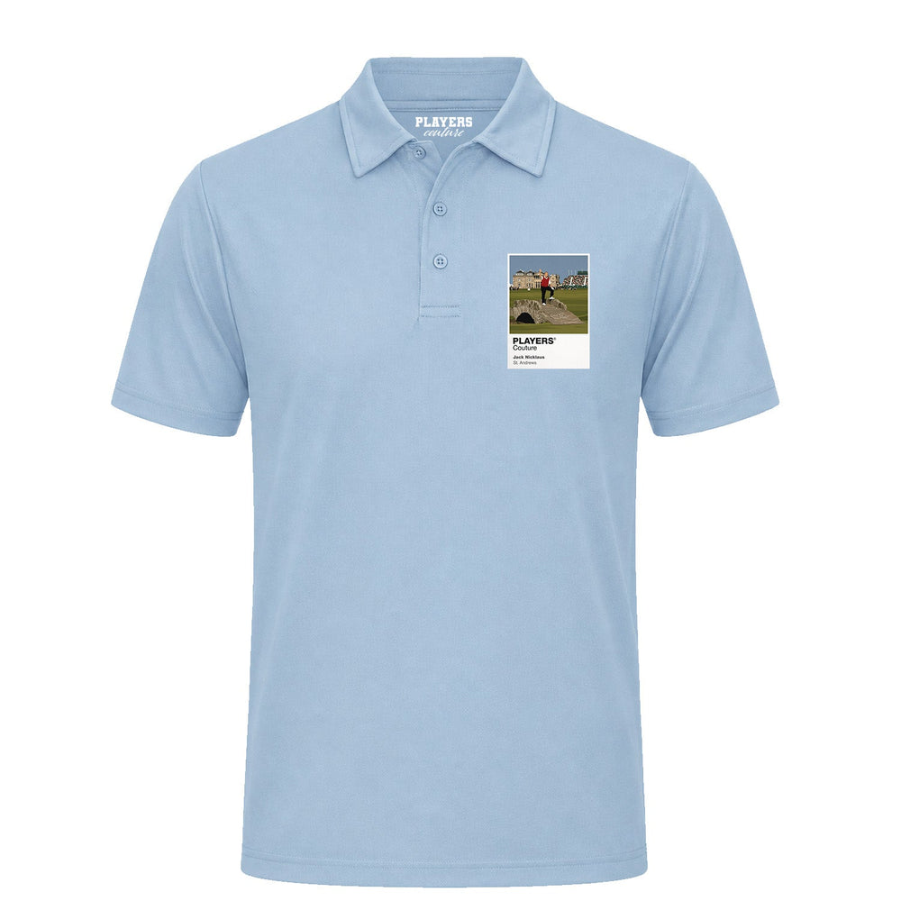 Jack Nicklaus St Andrews Golf Icon Frame Men's Polo Shirt – sky-blue