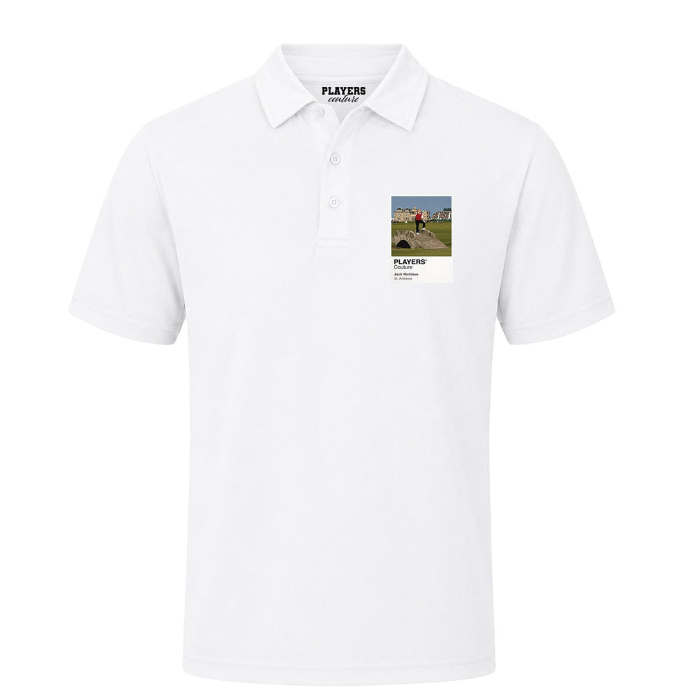 Jack Nicklaus St Andrews Golf Icon Frame Men's Polo Shirt – white