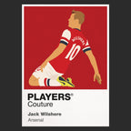 Jack Wilshere Arsenal black Icon Frame artwork detail