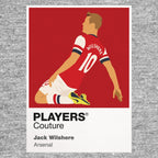 Jack Wilshere Arsenal grey Icon Frame artwork detail