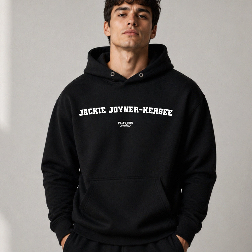 jackie-joyner-kersee name-print hoodie - black