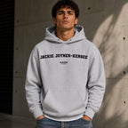 jackie-joyner-kersee name-print hoodie - grey