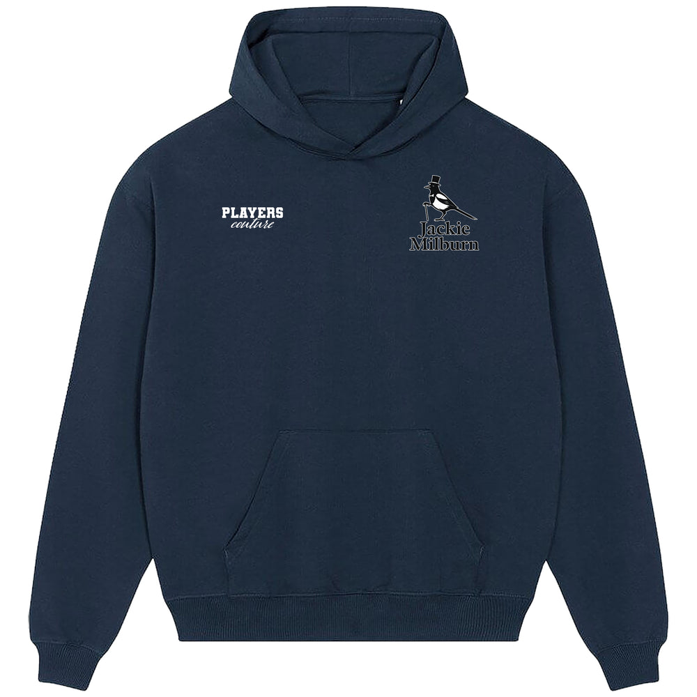 Jackie Milburn Logo Players Couture Men's Casual Hoodie Navy