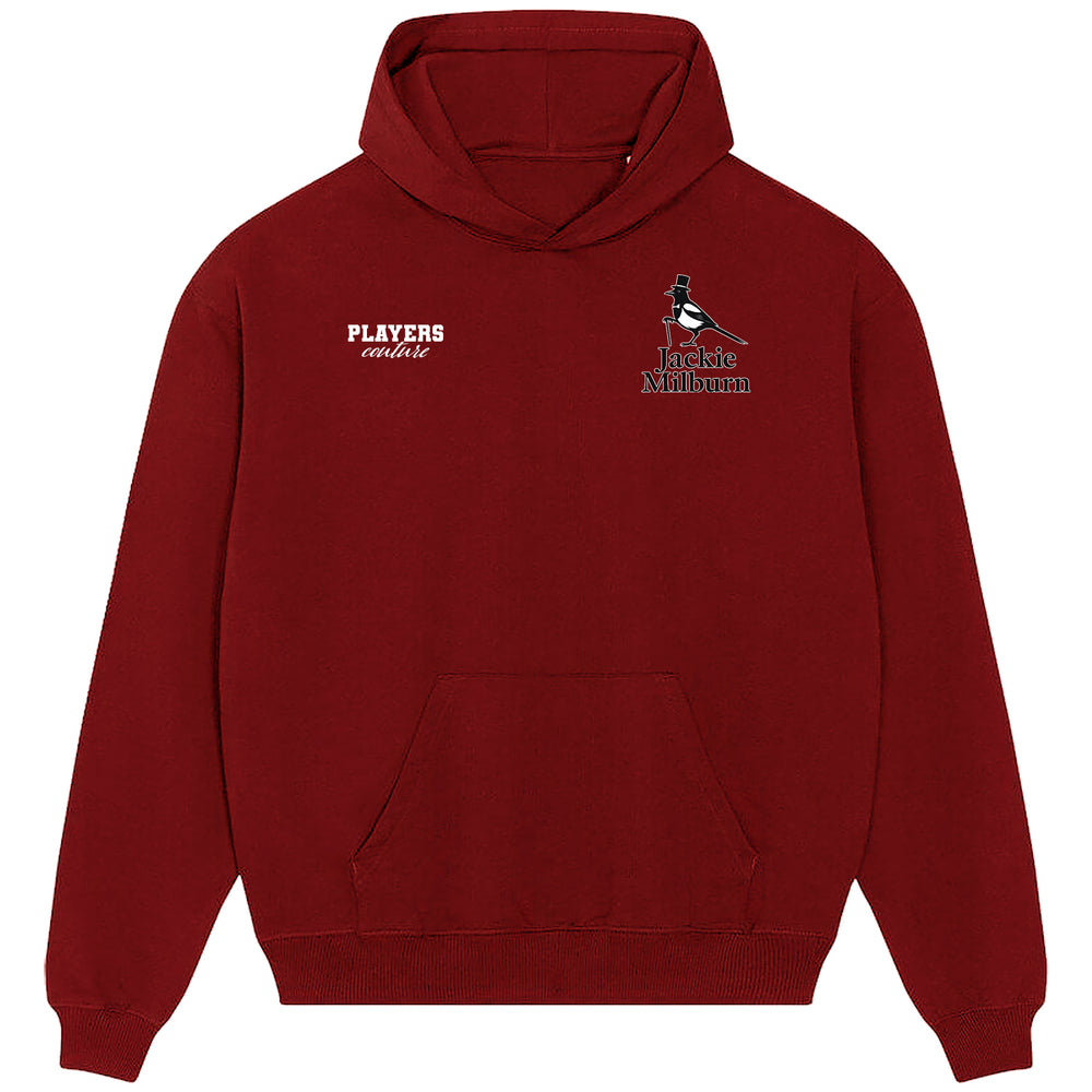 Jackie Milburn Logo Players Couture Men's Casual Hoodie Red