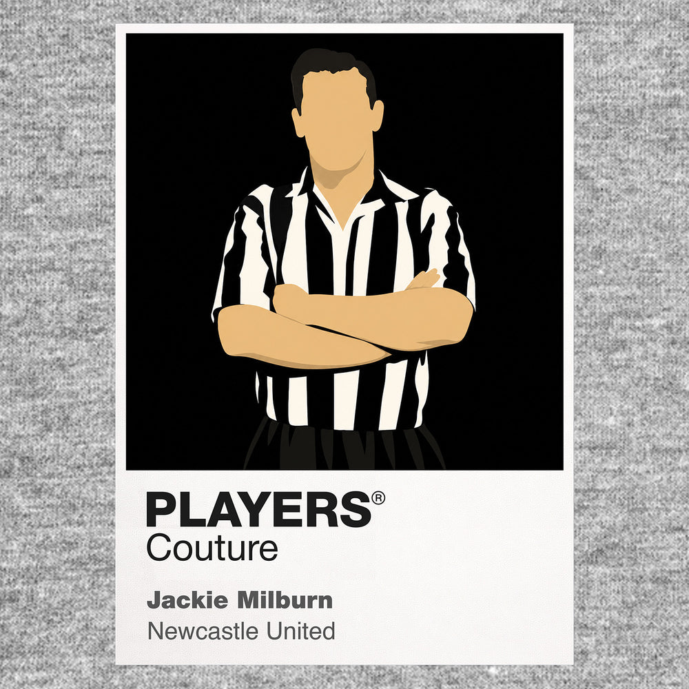 Jackie Milburn Newcastle United Icon Frame — Gray
