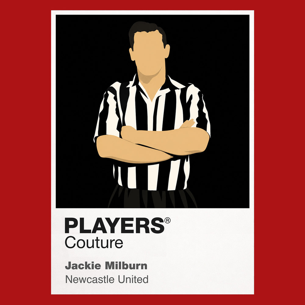 Jackie Milburn Newcastle United Icon Frame — Red