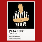 Jackie Milburn Newcastle United Icon Frame — Red