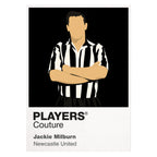 Jackie Milburn Newcastle United Icon Frame — White