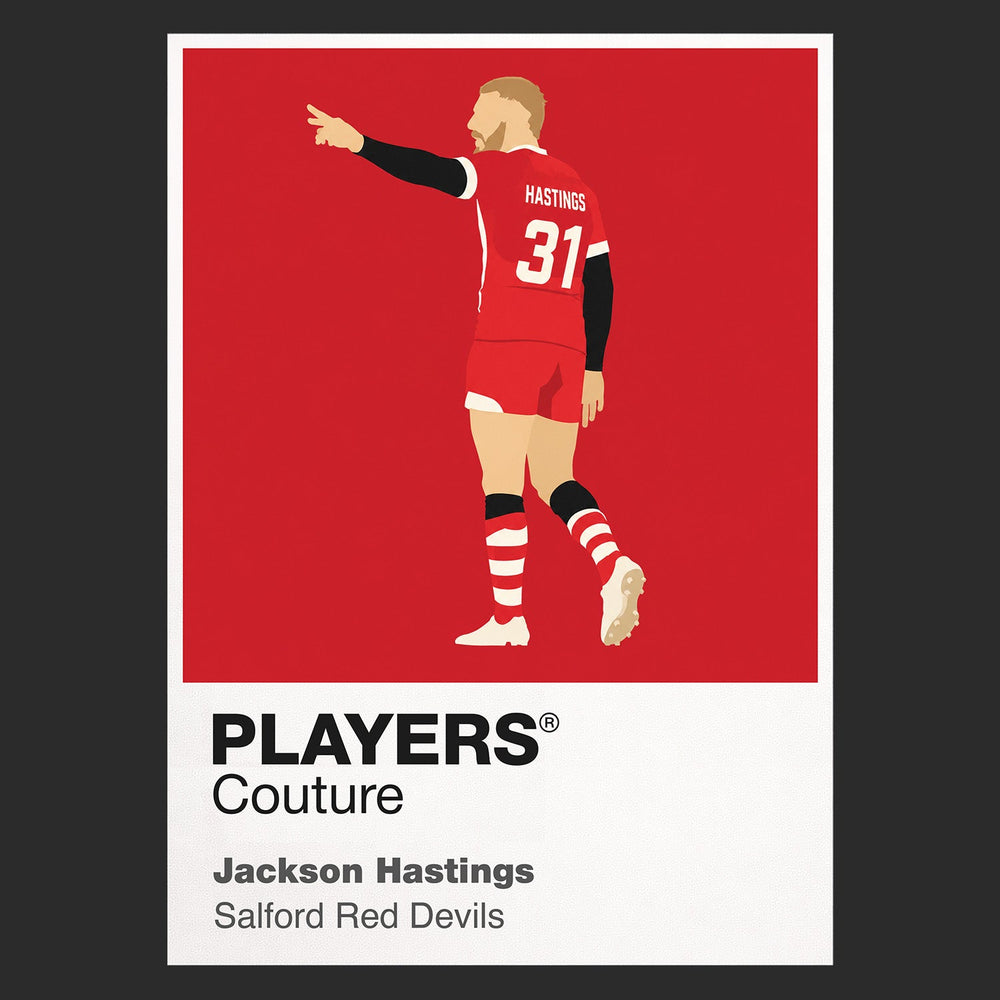 Jackson Hastings Salford Red Devils rugby league T-shirt black