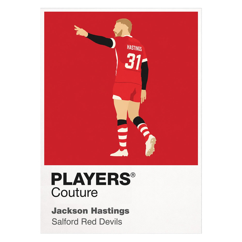 Jackson Hastings Salford Red Devils rugby league T-shirt white