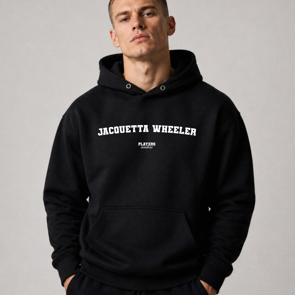 jacquetta-wheeler name-print hoodie - black