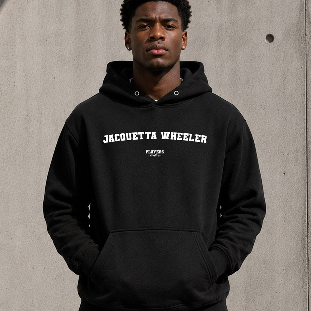 jacquetta-wheeler name-print hoodie - black