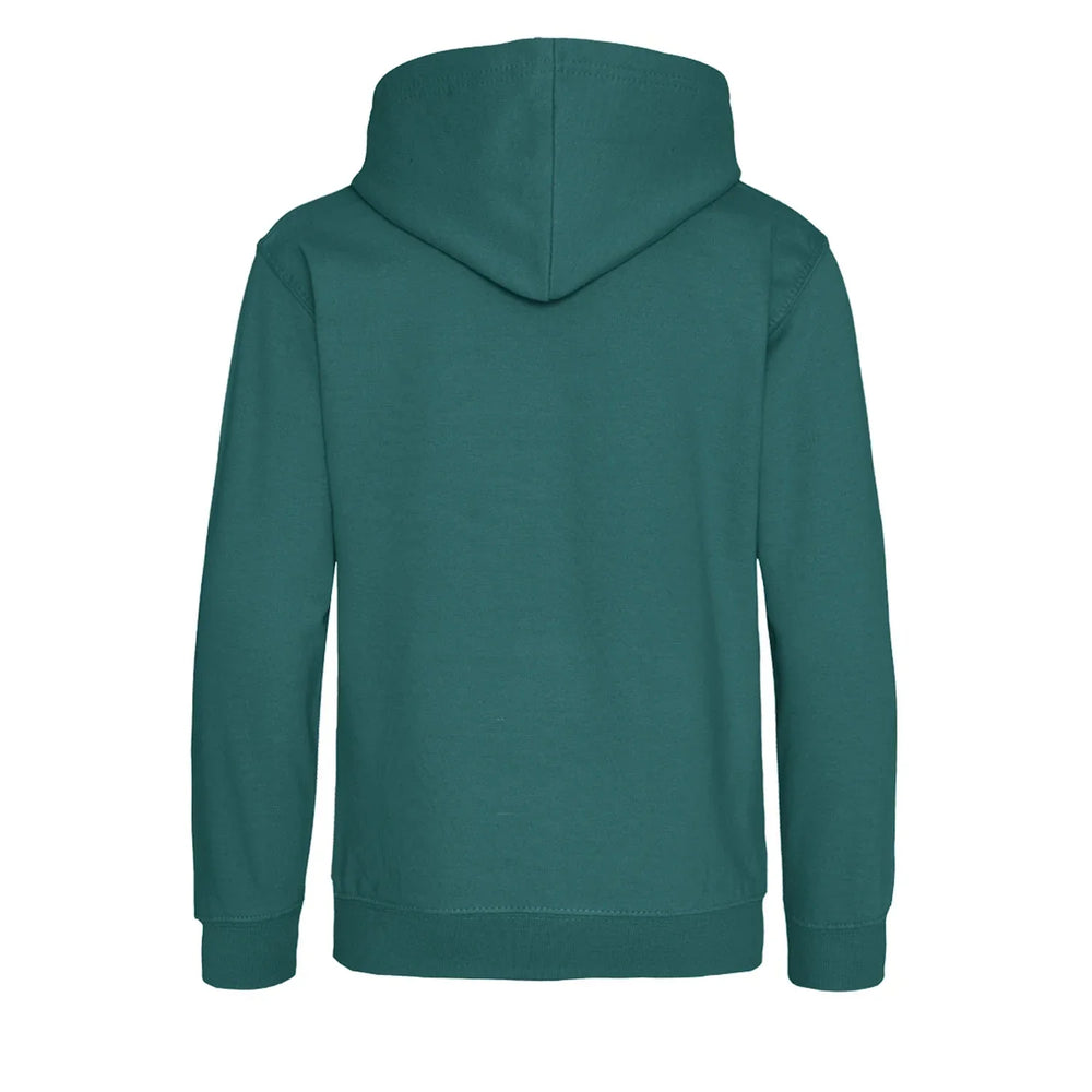 Essentials Collection hoodie – green kids' hoodie with white Essentials Collection letters and Players Couture logo on the
