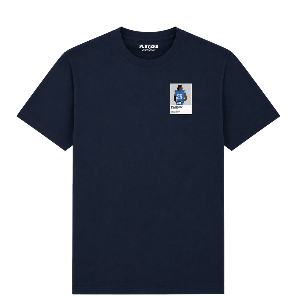 Jahmyr Gibbs Detroit Lions American Football Icon Frame Men's T-Shirt – navy