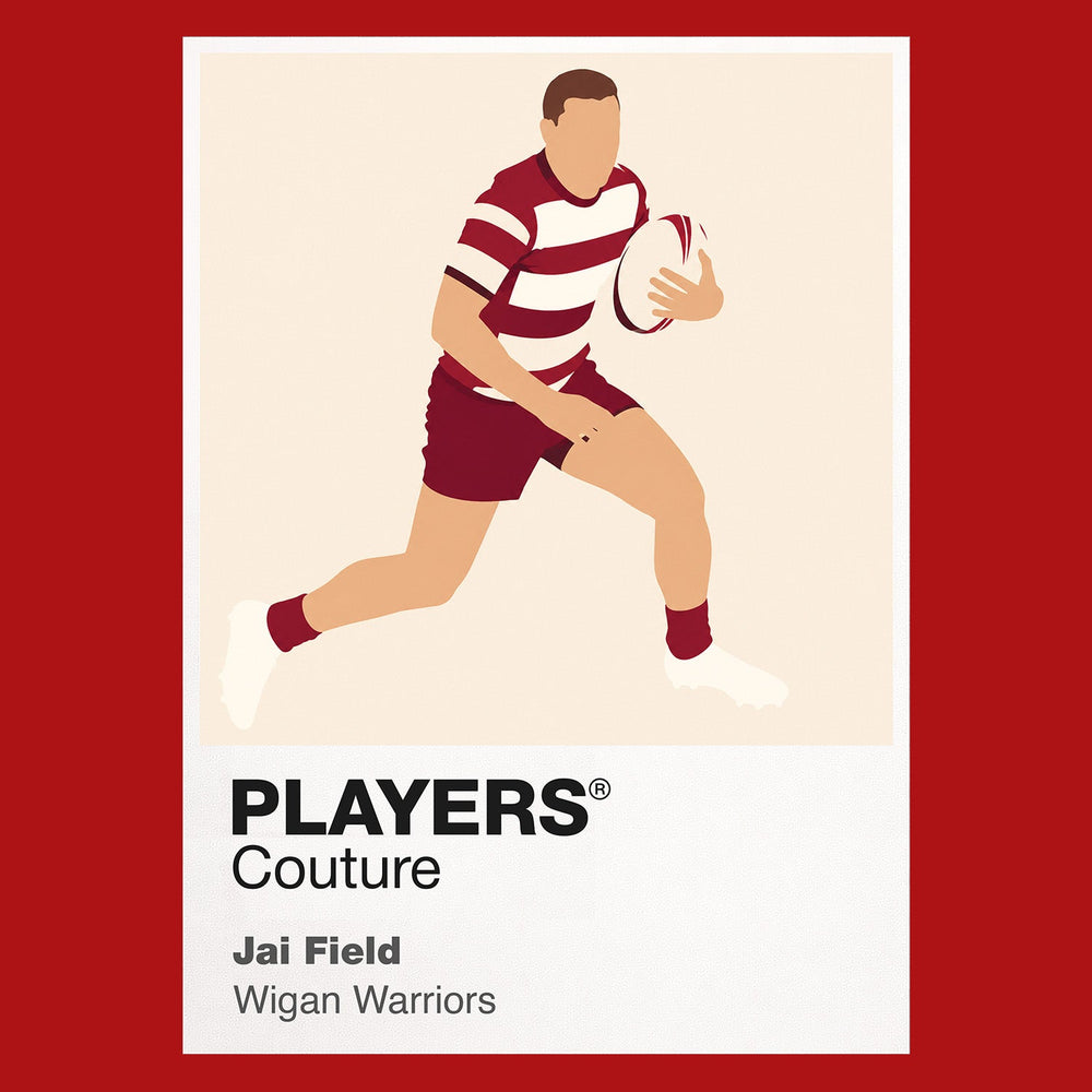 Jai Field Wigan Warriors rugby league T-shirt red